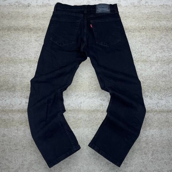 Levis Jeans 505 Regular Straight Fit Jet Black Wash Denim Red Tab